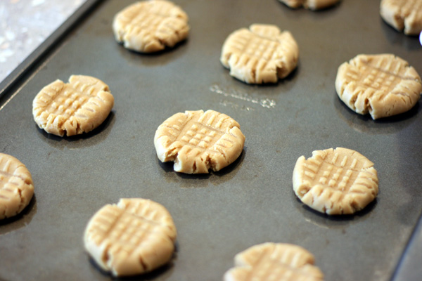 peanut butter cookies ready to bake