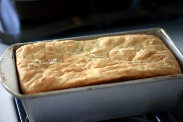 English muffin bread in pan