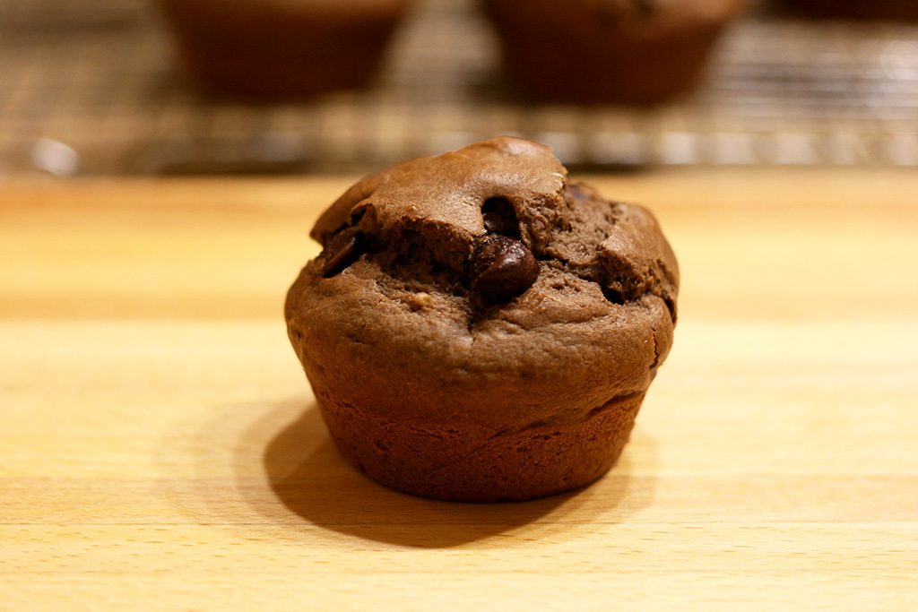 chocolate chocolate chip muffin