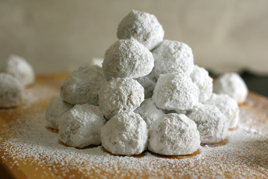 Russian Tea Cakes stacked up