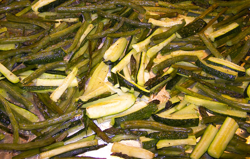 Roasting veggies for added flavor