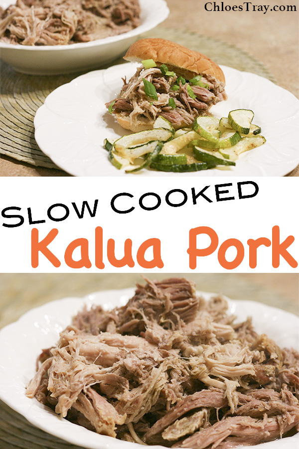 Two pictures of Kalua Pork